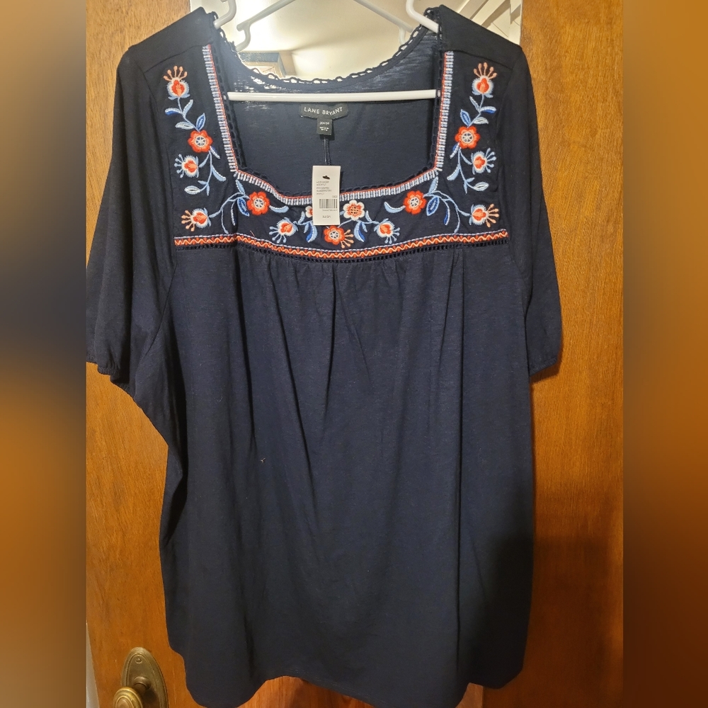 Lane Bryant - Navy Floral Shirt